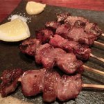 ジビエ料理 あまからくまから - 「焼き豚串　五本盛り」