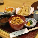 Ginza Tenichi - 小天丼と天ぷらのセット