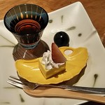 玉之湯 - 初日：南瓜ムース，紅茶ゼリー，苺