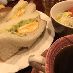 珈琲専門店 杜 - ミックスサンドとブレンドコーヒー