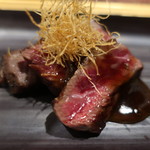 汀邸　遠音近音　Ochi Kochi - 黒毛和牛肉 山椒ソースかけ 