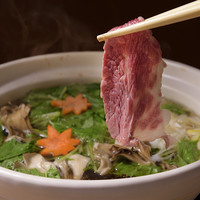 馬肉のハリハリ出汁しゃぶ