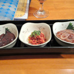 Okayamano Sakebaa Sakabayashi - 酒肴三点盛り