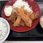 かつや - 海老・ロースカツ定食♪ 790円