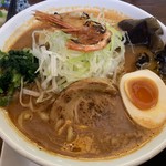 海老寿 DELUX - 海老味噌ラーメン ¥880 大盛り＋¥100