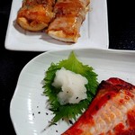 Gangammaru - 赤魚の味醂漬けと豆腐の肉巻き