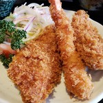 弥塩道 - アジフライも結構大きい