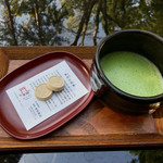 茶寮 五色の杜 - 静岡抹茶と祝い菓子(落雁)セット