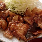 食堂米倉 - ニンニク焼肉アップ