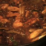 豆家福福 - 味噌とりなべはこのお店の名物料理。濃厚で甘さが強めなんだけど溶き卵と一緒に食べたらこれがまた合います！