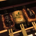 豆家福福 - 田楽？これ、うまい！餅のような食感が最高！味噌も甘くておいちー