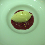 マッシュルーム - 長野県富士見町産ルバーブのコンポートと生姜のアイス