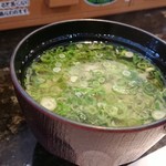 すし廻鮮 うお亭 - サービスのあおさ汁