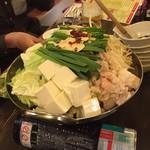 九州屋台 九太郎 - もつ鍋醤油加熱前