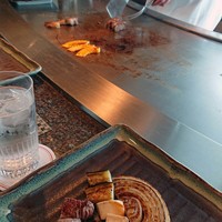 鉄板焼 貴布祢 - フィレと調理中の焼き野菜
