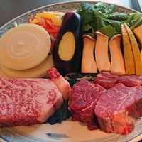 鉄板焼 貴布祢 - サーロインとフィレのハーフ＆ハーフ