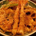 天ぷら 天青 - 天青天丼（ランチメニュー）のアップ