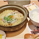 TOSA DINING おきゃく - 鍋焼きラーメン　1000円　ｱﾂｱﾂ♪