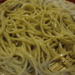そば善 - 蕎麦は、うっすら鶯色・・