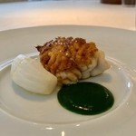 ラ クレリエール - 2018.12.  北海道釧路より 真鱈の白子 春菊 カブ名人