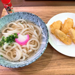 あじさいファーム - 「かけうどん」＆「マコモダケ天」