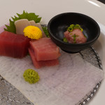 ホテル翔峰 - 中トロ、赤身、カジキ、叩き