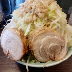 かじろうramen7 - ラーメン小、野菜あぶらマシマシ　750円