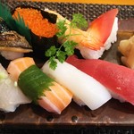 玄海鮨 - 竹にぎり  リバースアングル