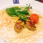 洋麺屋 五右衛門 - 広島産牡蠣と海老の明太チーズクリーム
