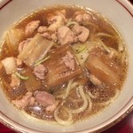 銀座 しのはら - 合鴨ときのこ鍋のにゅう麺