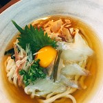 Atsuryokugama Mocchiri Udon Fukumasuya - [限定]平目の昆布締め黄身あえうどん