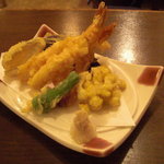 旬楽　飃 - 天ぷら盛合せ。