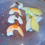 RISTORANTE OZIO - ozio　天使の海老　さつまいもとリンゴのサラダ仕立て　レーズンと松の実を添えて.jpg
