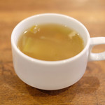 レストラン・サカキ - 千葉県産林SPF豚のポークジンジャー 1350円 のスープ