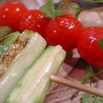 Uozu Man - アスパラ＆トマト串焼き