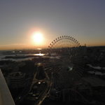 横浜ベイホテル東急 - バルコニーからの朝焼け