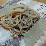 手打ち蕎麦・鮨 いまふく - ①丸抜き微粉細（京都京北 常陸秋そば）