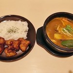 Su-Pu Kari Sendou - 連れが食べたザンギスープカレー