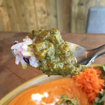 Sunny Cafe - ハーフ＆ハーフカレー（バターチキン・ほうれん草）1,300円