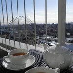 横浜ベイホテル東急 - 朝食後バルコニーでティータイム