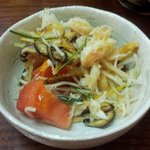 利久庵 - 蟹と焼椎茸きざみ野菜サラダ　６３０円