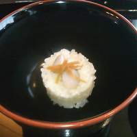 新宿 京懐石 柿傳 - 凌　ぎ　飯蒸し　むかご　刻みこのこ