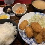 畦道 - カキフライ定食