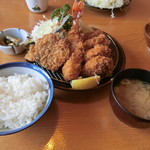 勝味庵本店 - ミックスフライ定食(1,700円＋税)