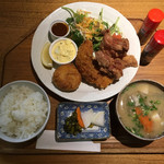 キッチンよい一日 - A定食+豚汁変更