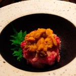 北新地 すがはら - 雲丹ユッケ