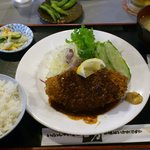 キッチン一力 - 2011年05月：メンチカツ定食。