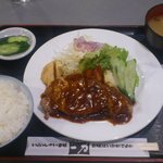キッチン一力 - 2011年09月：ポークチャップ定食。