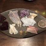 獣肉と酒 ぼんくら - 鯨の刺盛合せ