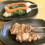 Yakitori Shibaya - ささみしそ明太 ・焼き鳥(せせり)